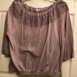 Women's NWT Sonoma Peasant Blouse Lavender